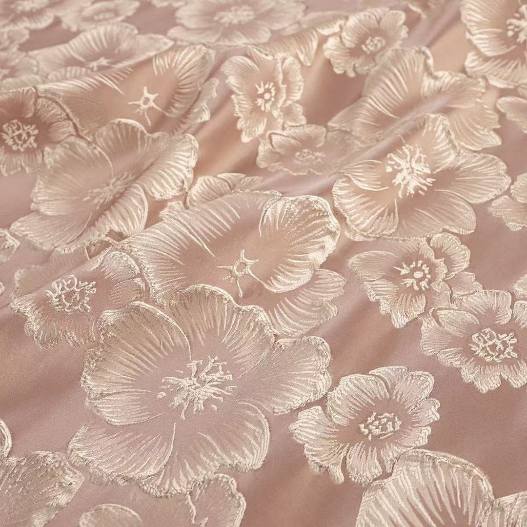 Robe mère de la mariée, Taille Plus, Ligne A/Princesse, Col en V, Jacquard, Manches Courtes, Longueur au Sol, Florale avec Ceinture