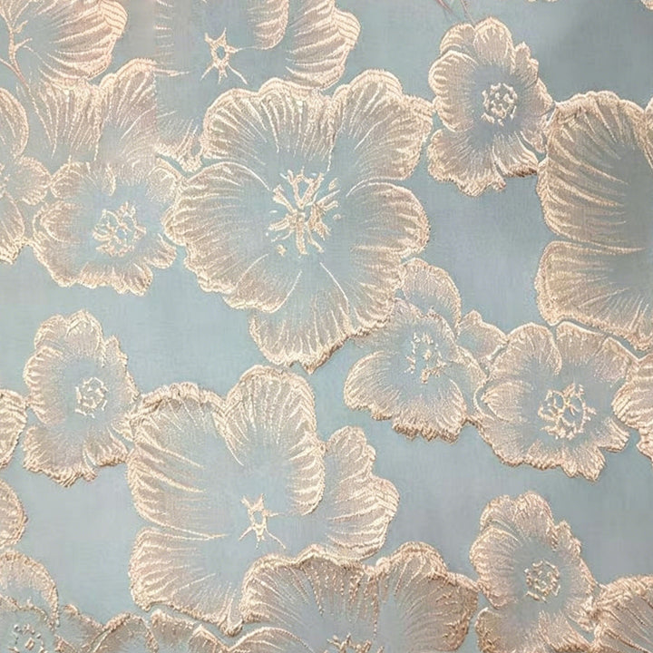 Robe Mère de la Mariée, Forme A-Ligne/Princesse, Col en V, Jacquard, Manches Courtes, Floral, Longueur à la Cheville