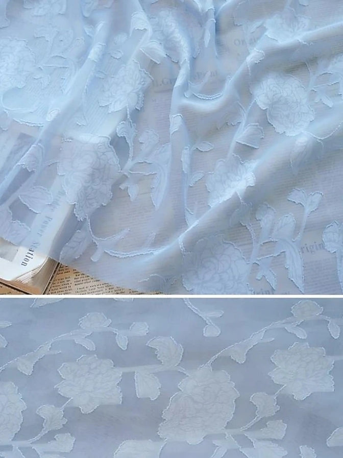 Robe Mère de la Mariée, Forme Fourreau/Colonne, Col Rond, Mousseline Florale, Manches 3/4, Longueur au Sol, Froncé