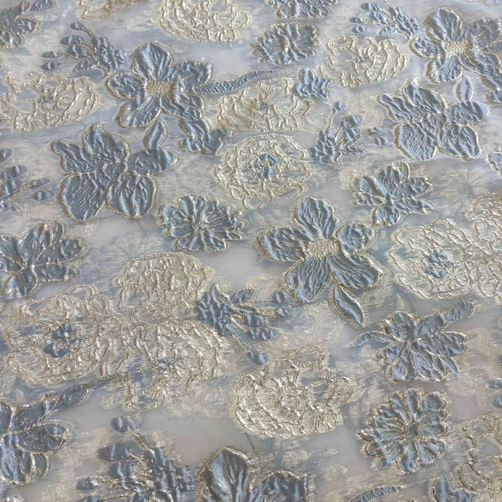 Robe Mère de la Mariée, Ligne A/Princesse, Jacquard, Une Épaule Nue, Sans Manches, Longueur au Sol, Florale, avec Nœud Papillon