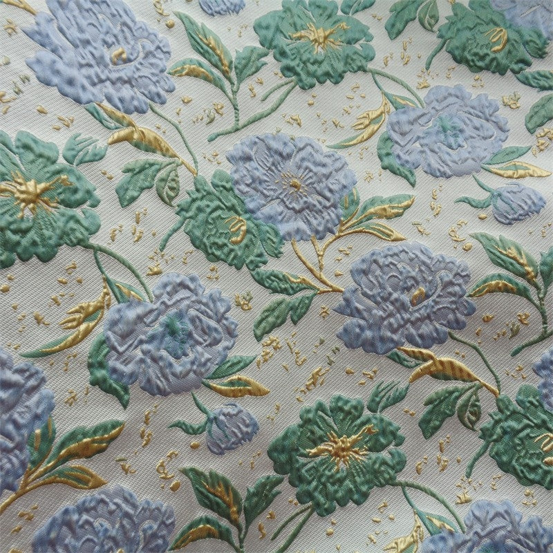 Robe Mère de la Mariée, Ligne A/Princesse, Col en V, Jacquard, 3/4 Manches , Longueur du Thé