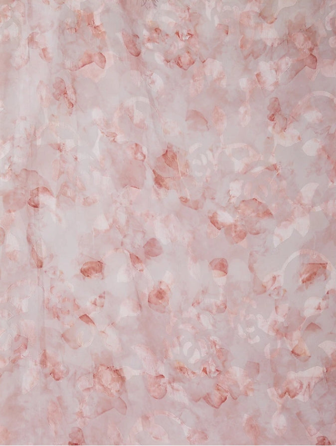 Robe Mère de la Mariée, Ligne A/Princesse, 2 Pièces, Col Rond, Mousseline, Manches 3/4, Longueur du Thé