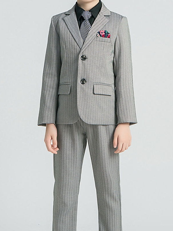 Ensemble de Vêtements pour Garçons, Blazer, Gilet, Pantalon avec Cravate, Tenue à Manches Longues, Ensemble de Costumes de Mariage pour Garçons de 3 à 12 Ans