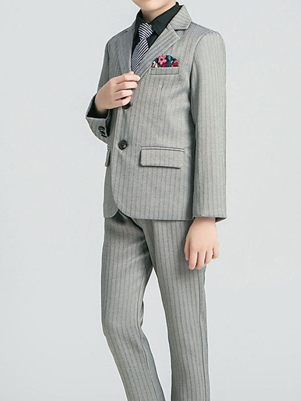 Ensemble de Vêtements pour Garçons, Blazer, Gilet, Pantalon avec Cravate, Tenue à Manches Longues, Ensemble de Costumes de Mariage pour Garçons de 3 à 12 Ans