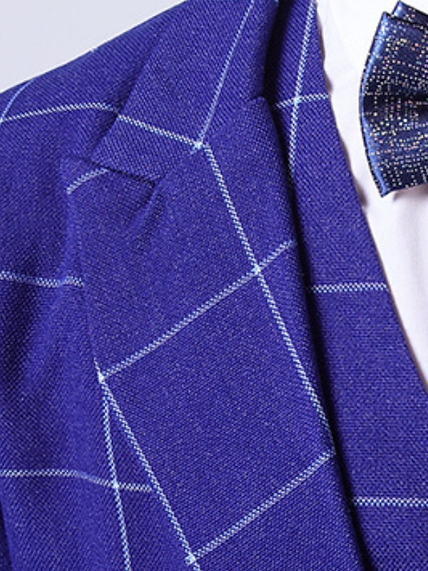 Ensemble de Costume de Mariage 3 Pièces pour Garçon de 3 à 13 Ans avec Blazer, Gilet et Pantalon, Tenue de Soirée Formelle à Manches Longues