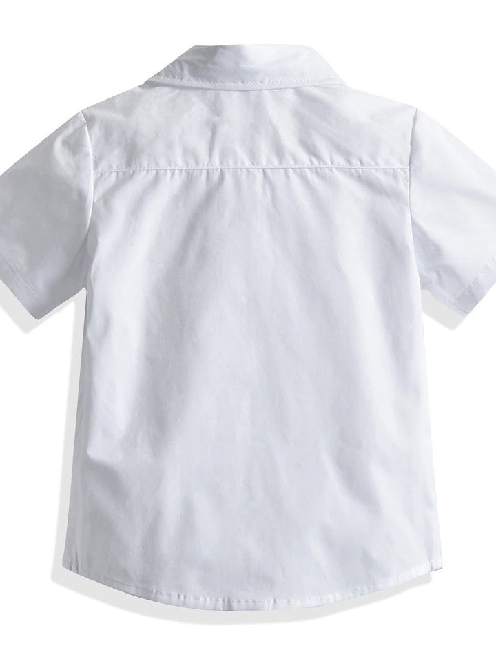 Ensemble de Vêtements de Costume et de Blazer pour Garçons à Manches Courtes Ensembles de Costumes de Mariage de Base pour Tout-Petits D'Été