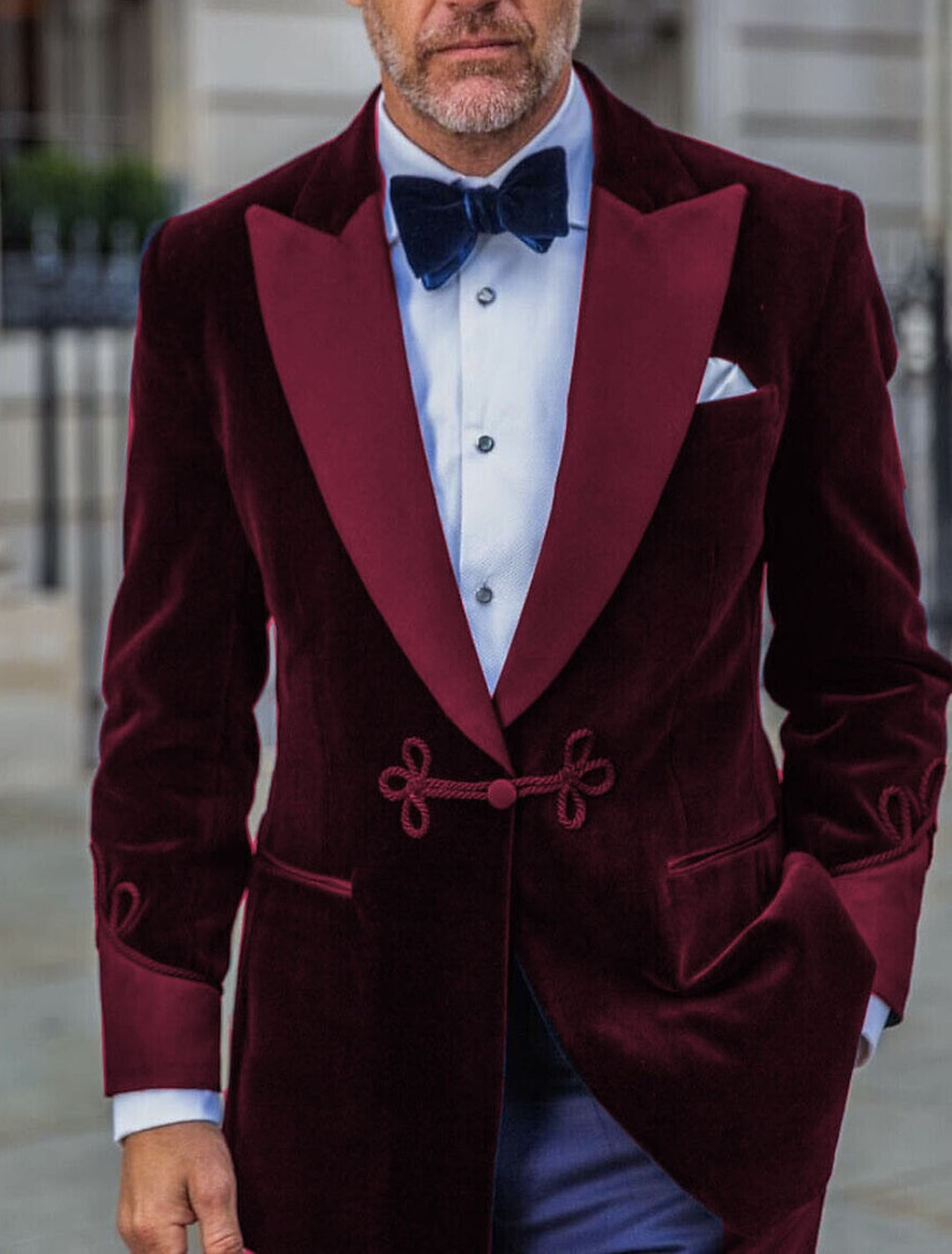 Veste Habillée en Velours à Un Bouton et à Simple Boutonnage pour Homme, Coupe Ajustée, Verte, Rouge, Bleue, Rose, Violette