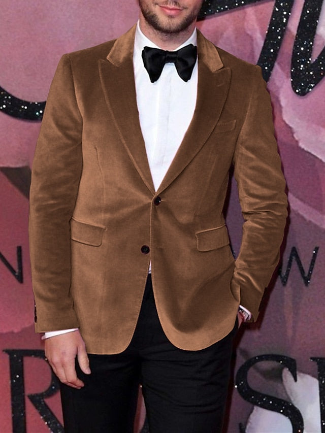 Veste Blazer à Deux Boutons à Coupe Ajustée pour Homme