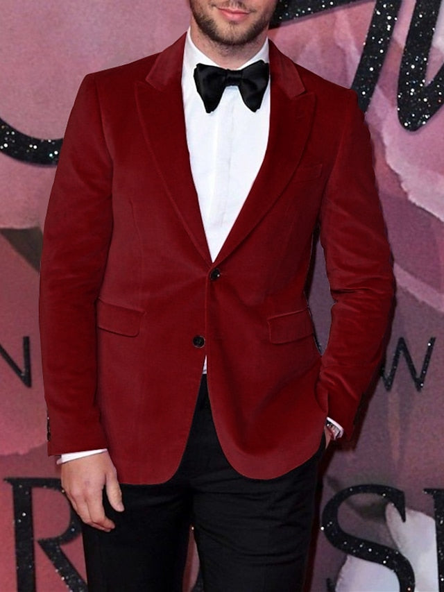 Veste Blazer à Deux Boutons à Coupe Ajustée pour Homme