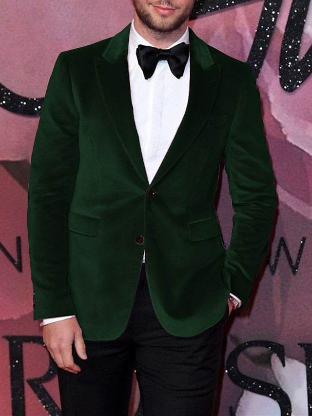 Veste Blazer à Deux Boutons à Coupe Ajustée pour Homme