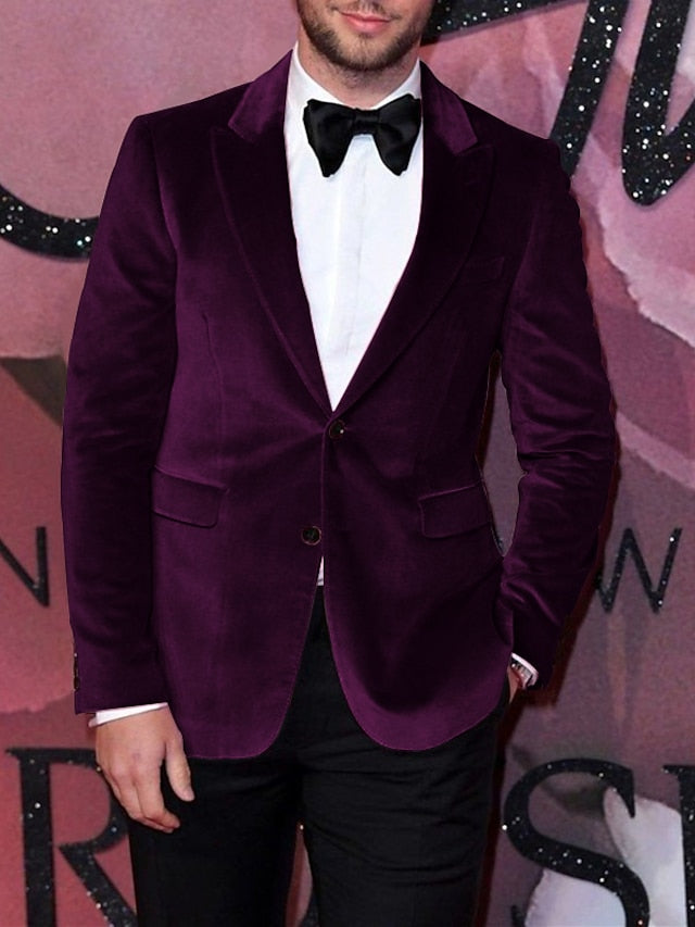 Veste Blazer à Deux Boutons à Coupe Ajustée pour Homme