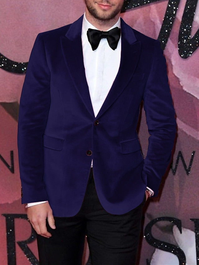 Veste Blazer à Deux Boutons à Coupe Ajustée pour Homme