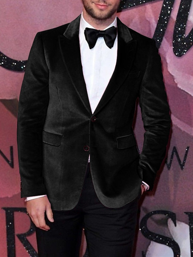 Veste Blazer à Deux Boutons à Coupe Ajustée pour Homme