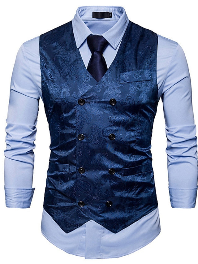 Gilet Croisé pour Homme avec Plusieurs Boutons