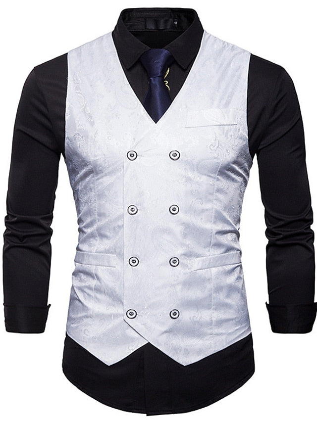 Gilet Croisé pour Homme avec Plusieurs Boutons