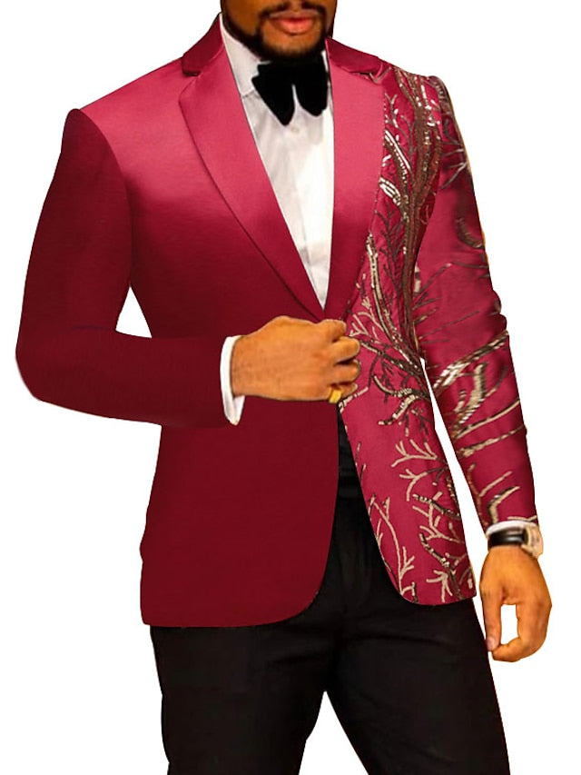 Costumes de Fête 2 Pièces à Boutonnage Simple et Coupe Standard pour Hommes