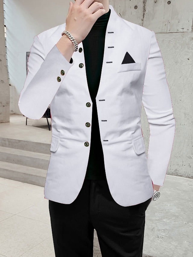 Veste Blazer à Trois Boutons Coupe Classique pour Homme