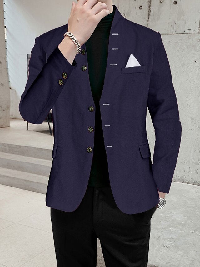 Veste Blazer à Trois Boutons Coupe Classique pour Homme