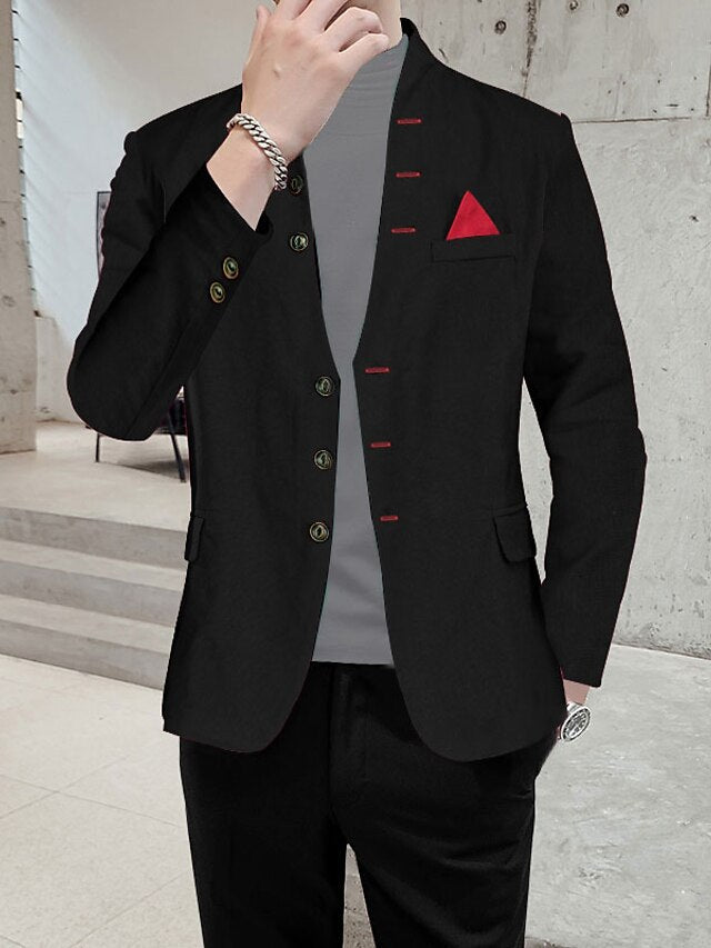 Veste Blazer à Trois Boutons Coupe Classique pour Homme