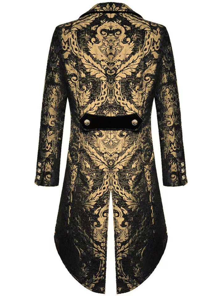 Veste de Costume à Simple Boutonnage à Motif Floral Rétro Exquis pour Homme