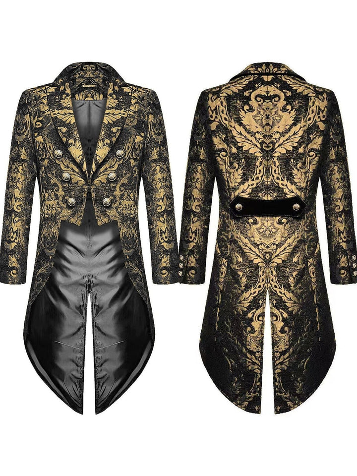 Veste de Costume à Simple Boutonnage à Motif Floral Rétro Exquis pour Homme