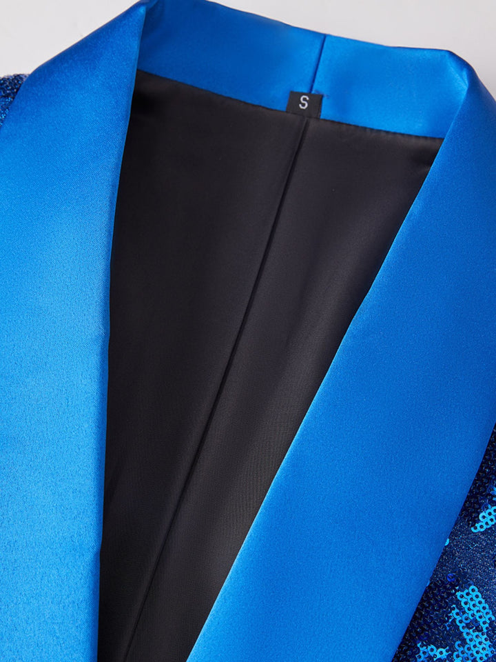 Costume à Simple Boutonnage à Paillettes Rouges pour Homme, Tenue de Soirée Décontractée et Tendance