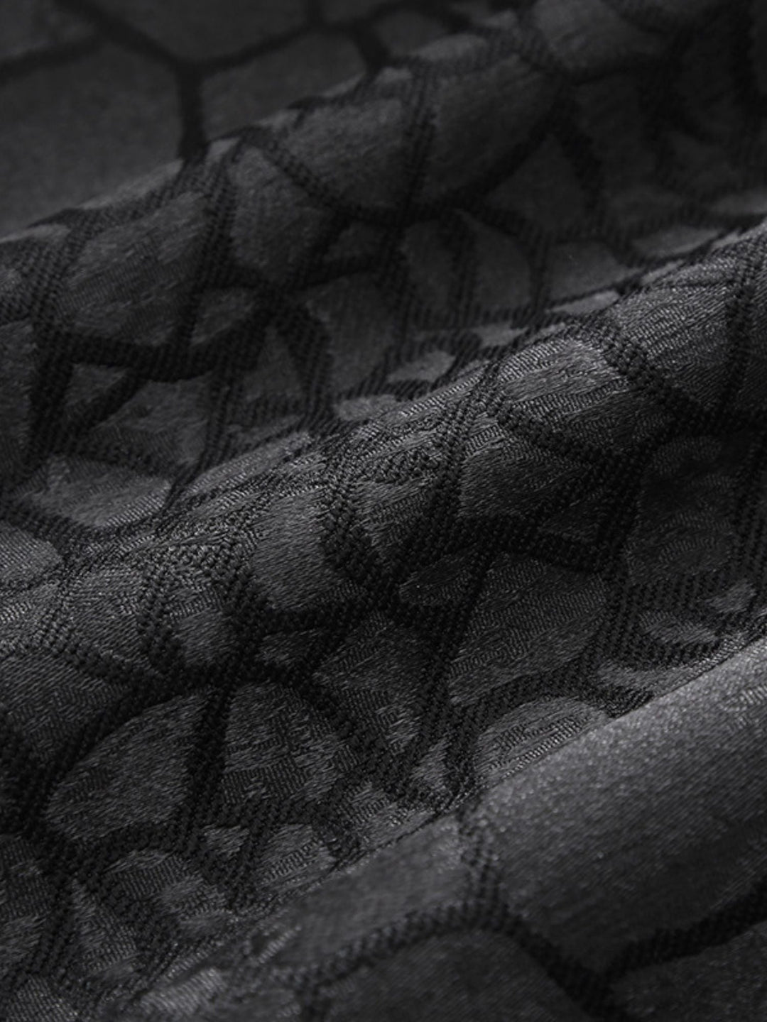 Costume de Mariage Vintage à Imprimé Floral Simple Noir pour Homme, Coupe Ajustée