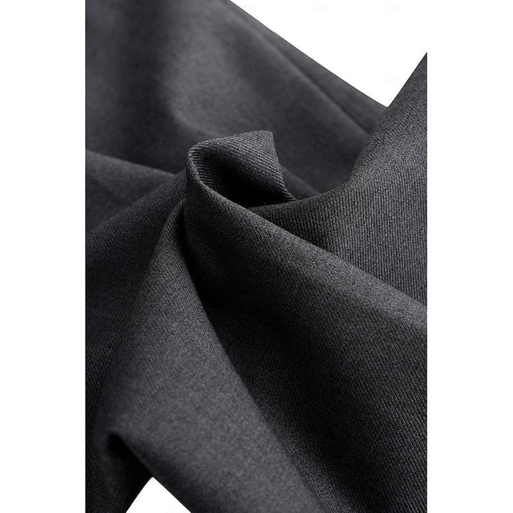 Costume de Mariage 2 Pièces Gris Foncé pour Homme, Coupe Ajustée, Simple Boutonnage, Un Bouton