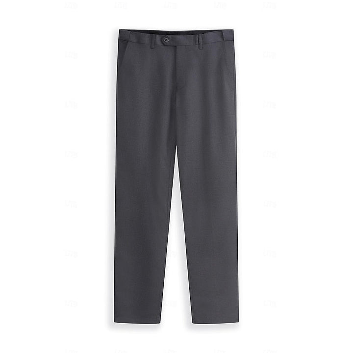 Costume de Mariage 2 Pièces Gris Foncé pour Homme, Coupe Ajustée, Simple Boutonnage, Un Bouton