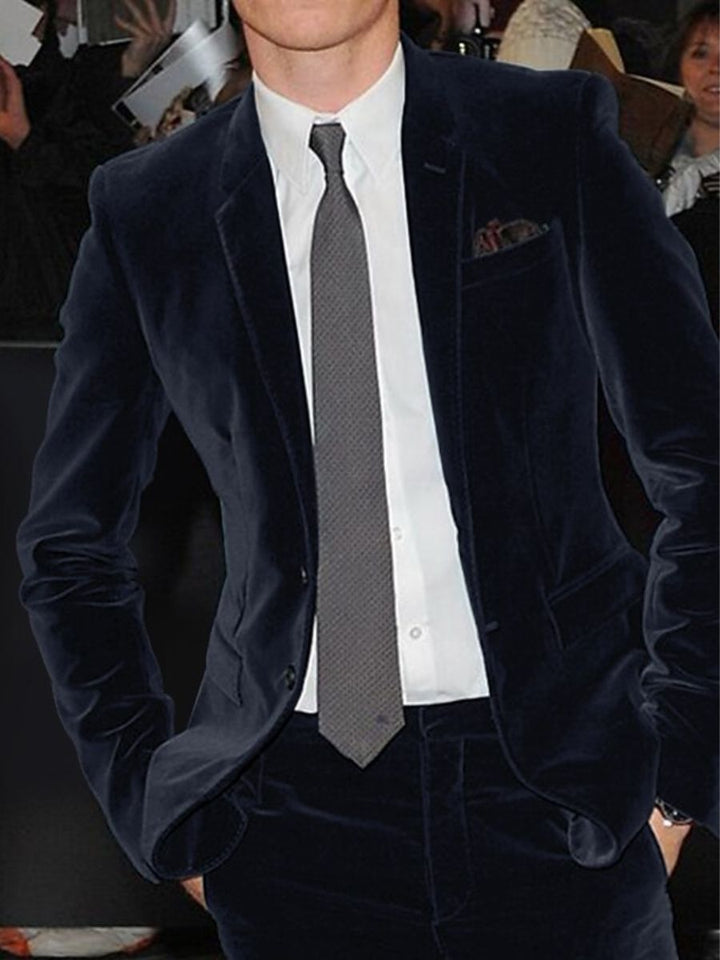 Veste costume homme bordeaux, velours, droit, 2 boutons, uni, pour mariage/soirée