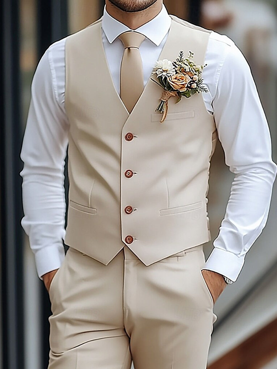 Costume homme 2 pièces, boutonnage simple, pour mariage et tenue décontractée