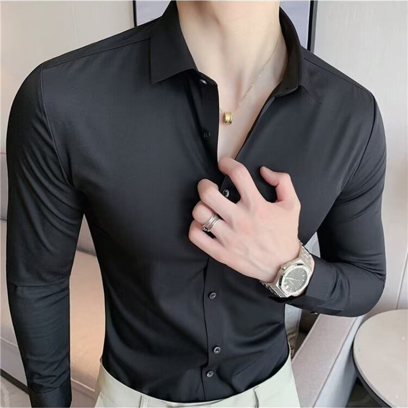Chemise homme coupe standard, manches longues, classique