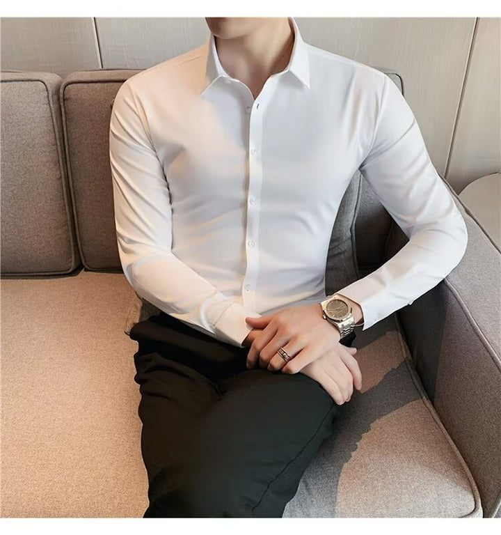 Chemise homme coupe standard, manches longues, classique