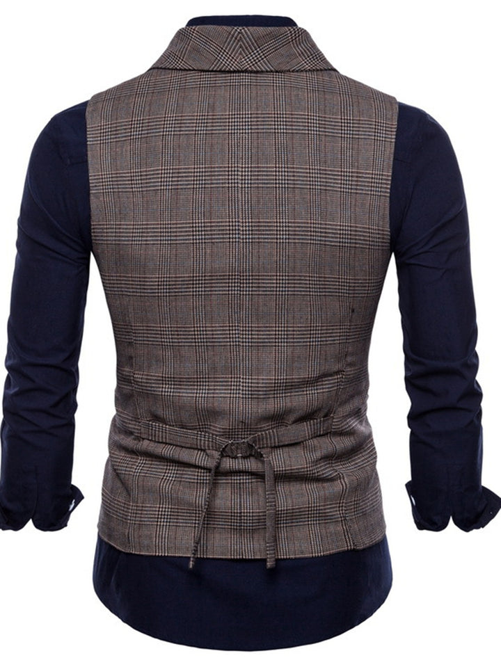 Gilet homme gris clair, cérémonie, rayé, croisé, 6 boutons, décontracté, quotidien