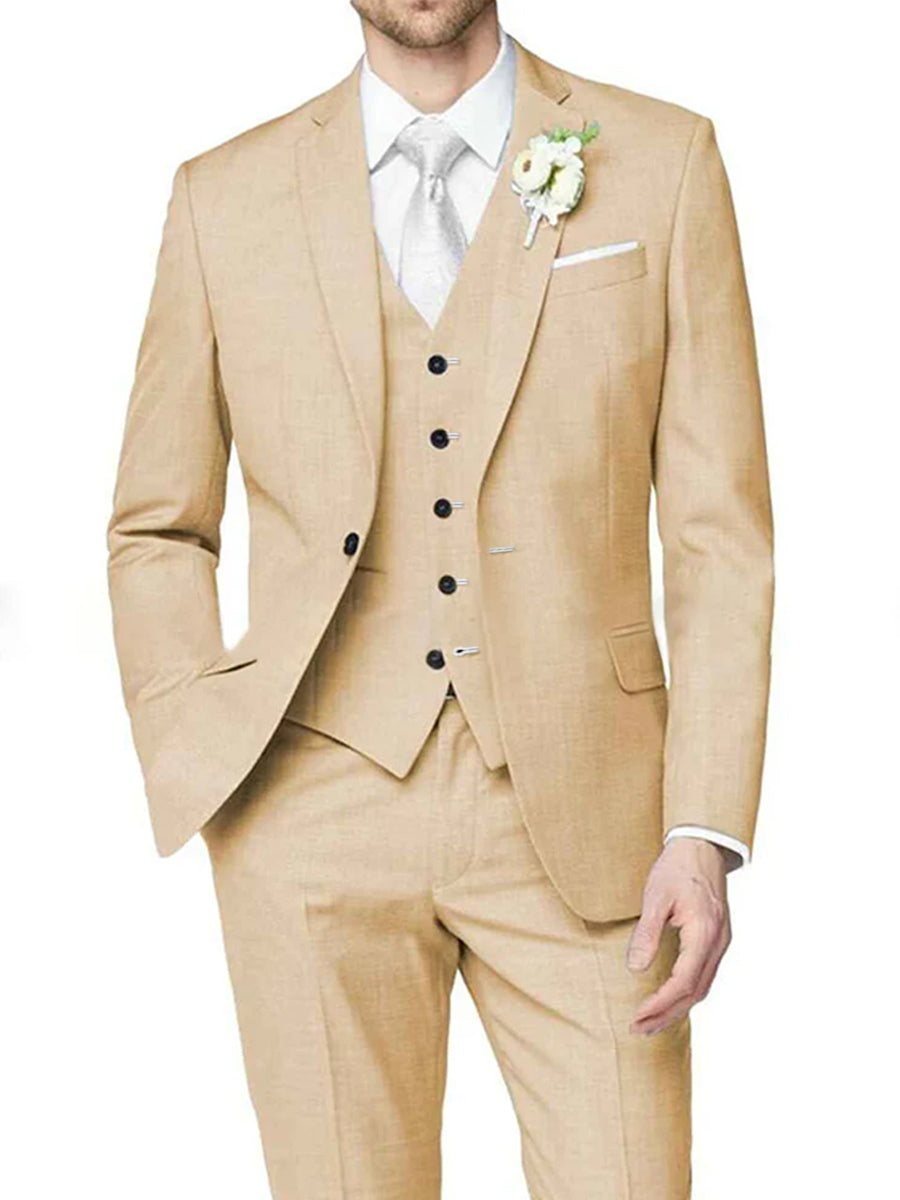 Costume homme 3 pièces lilas, cérémonie, revers cranté, coupe ajustée, droit, 1 bouton, pour mariage/galas