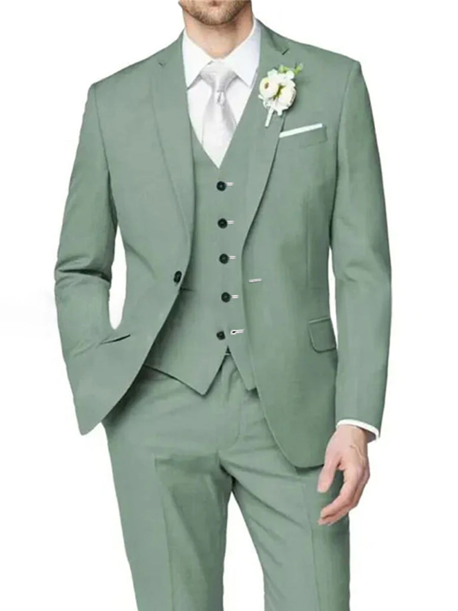 Costume homme 3 pièces lilas, cérémonie, revers cranté, coupe ajustée, droit, 1 bouton, pour mariage/galas