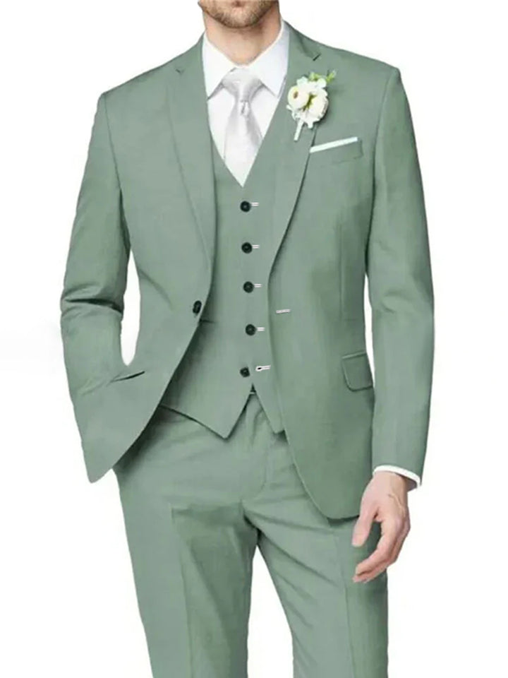 Costume homme 3 pièces lilas, cérémonie, revers cranté, coupe ajustée, droit, 1 bouton, pour mariage/galas