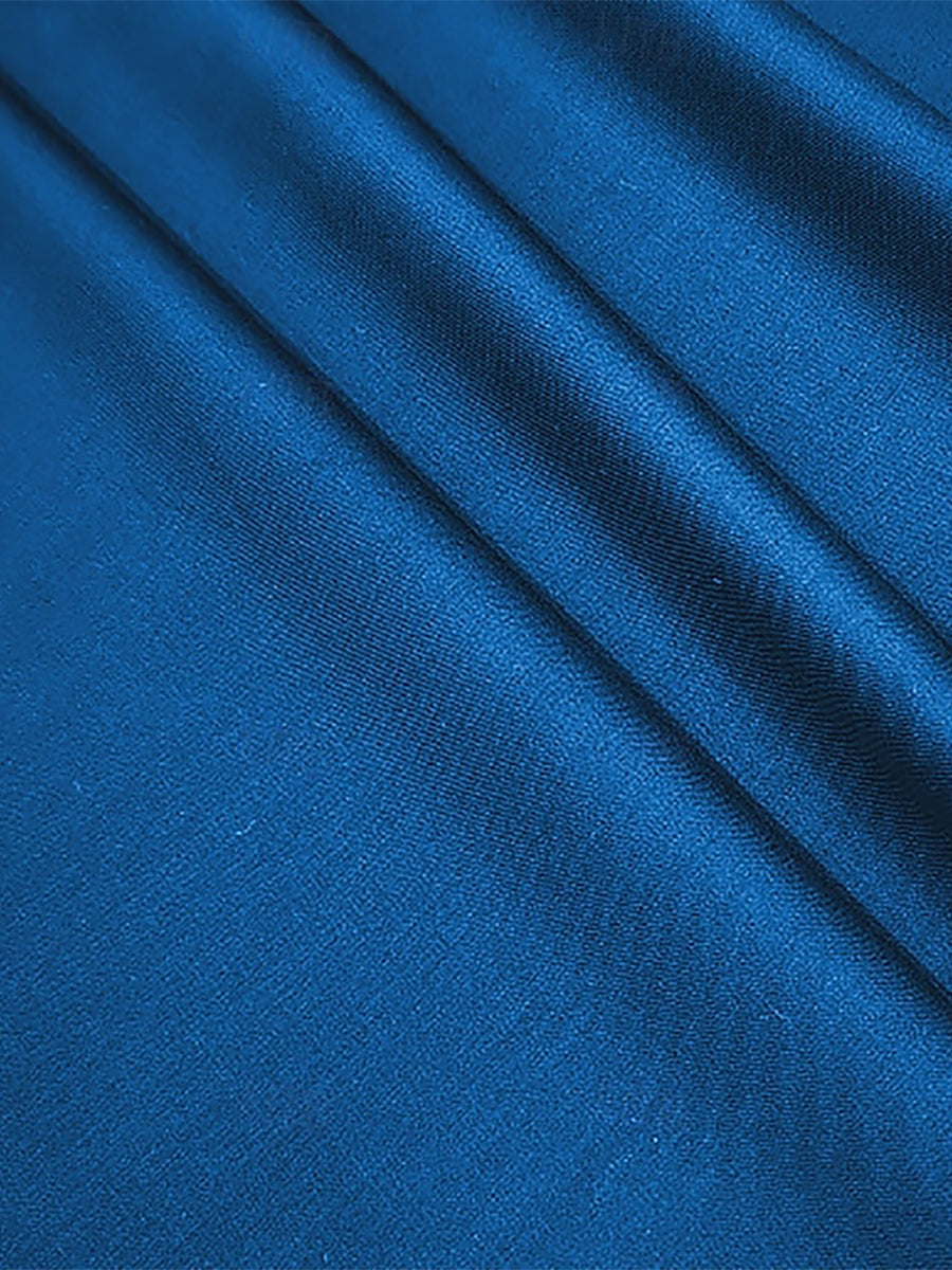 Costume homme 2 pièces bleu, droit, 2 boutons, revers cranté, élégant, pour mariage/plage/galas