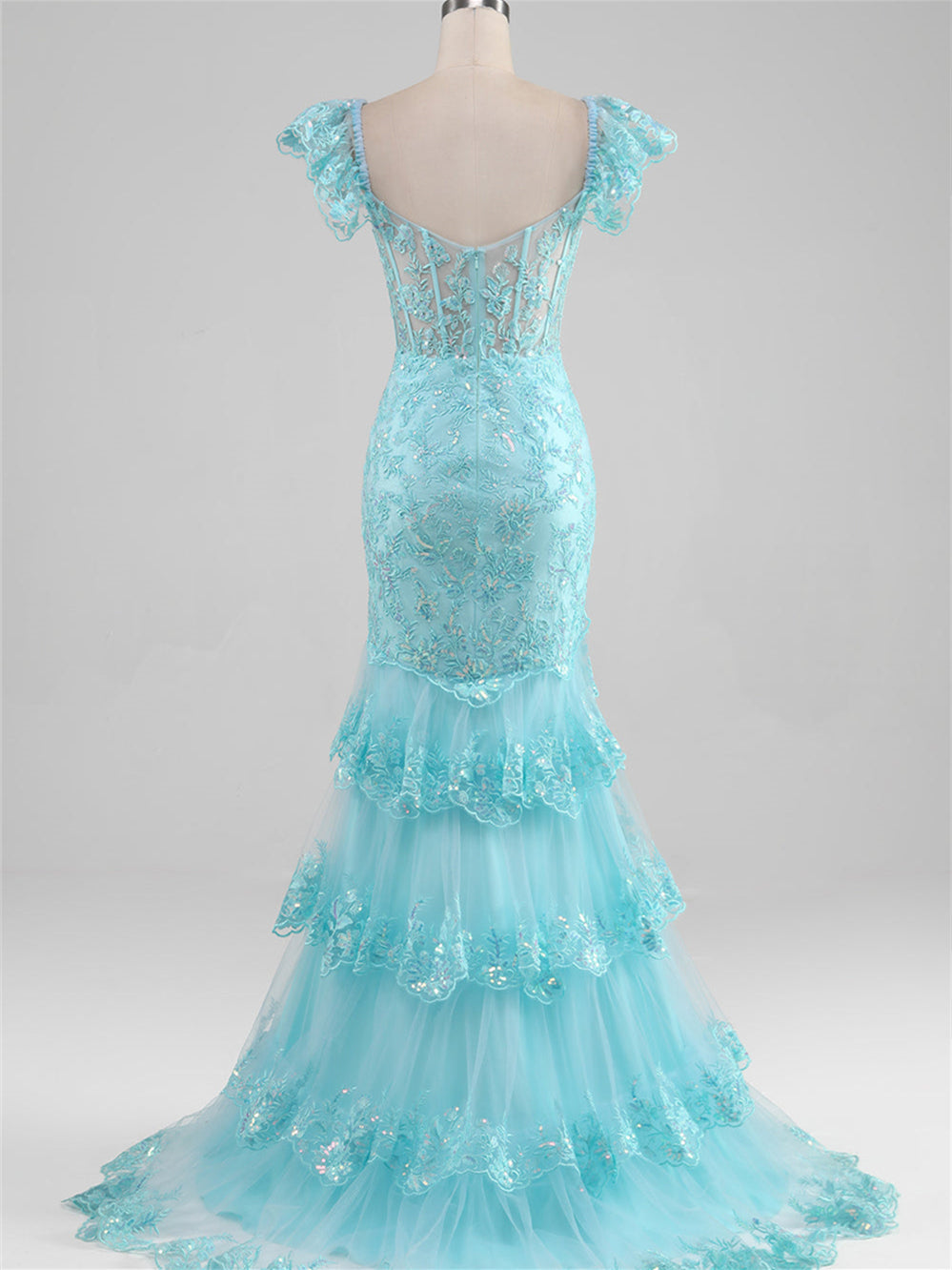 Robe de Soirée Sirène/Trompette à Épaules Dénudées et Longueur Au Sol avec Fente Sur le Côté