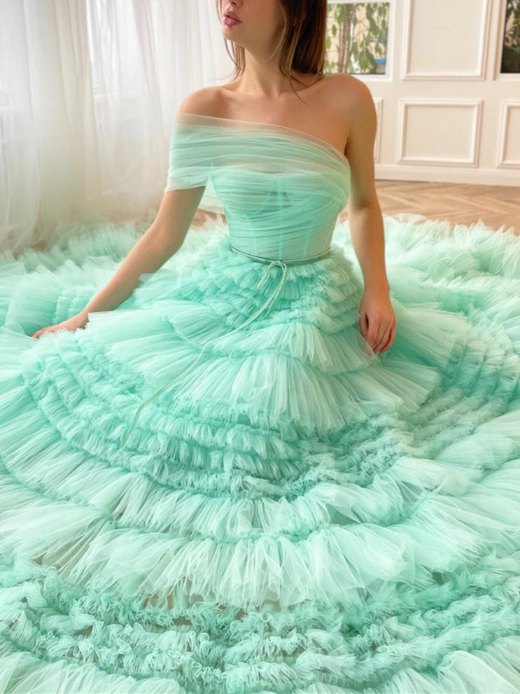 Robe de Bal Trapèze/Princesse Asymétrique Sans Manches, Longueur Au Sol, avec Plis