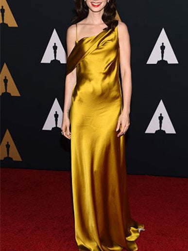 Robe de Soirée Fourreau/Colonne Sans Manches, Longueur Au Sol, avec Dos Ouvert