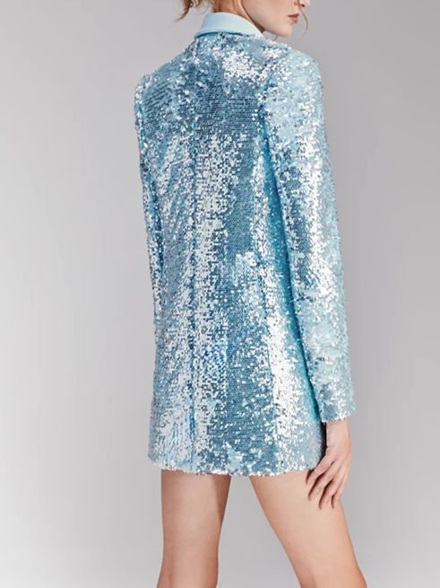 Robe de Soirée Courte à Bretelles Spaghetti et Gaine/Colonne avec Veste de Costume