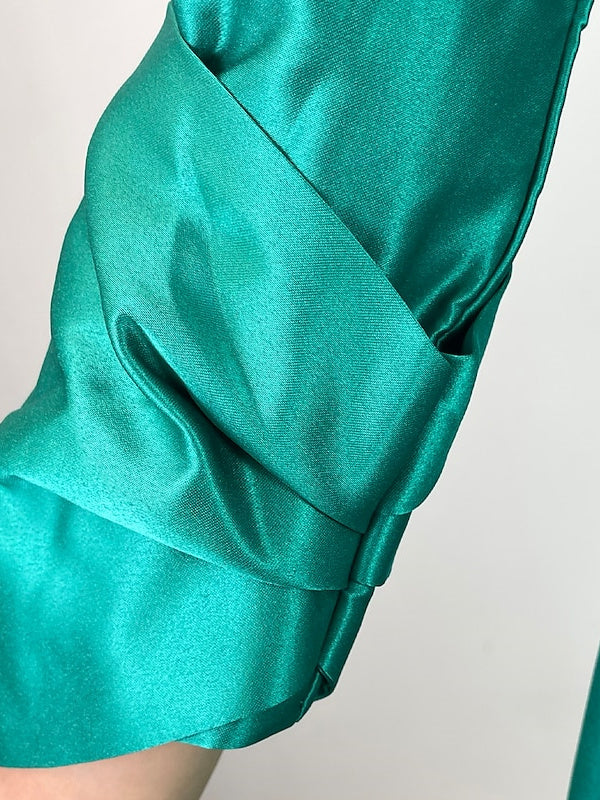 Robe de Soirée Trapèze/Princesse, Longueur Au Sol, Manches Longues, Col en V