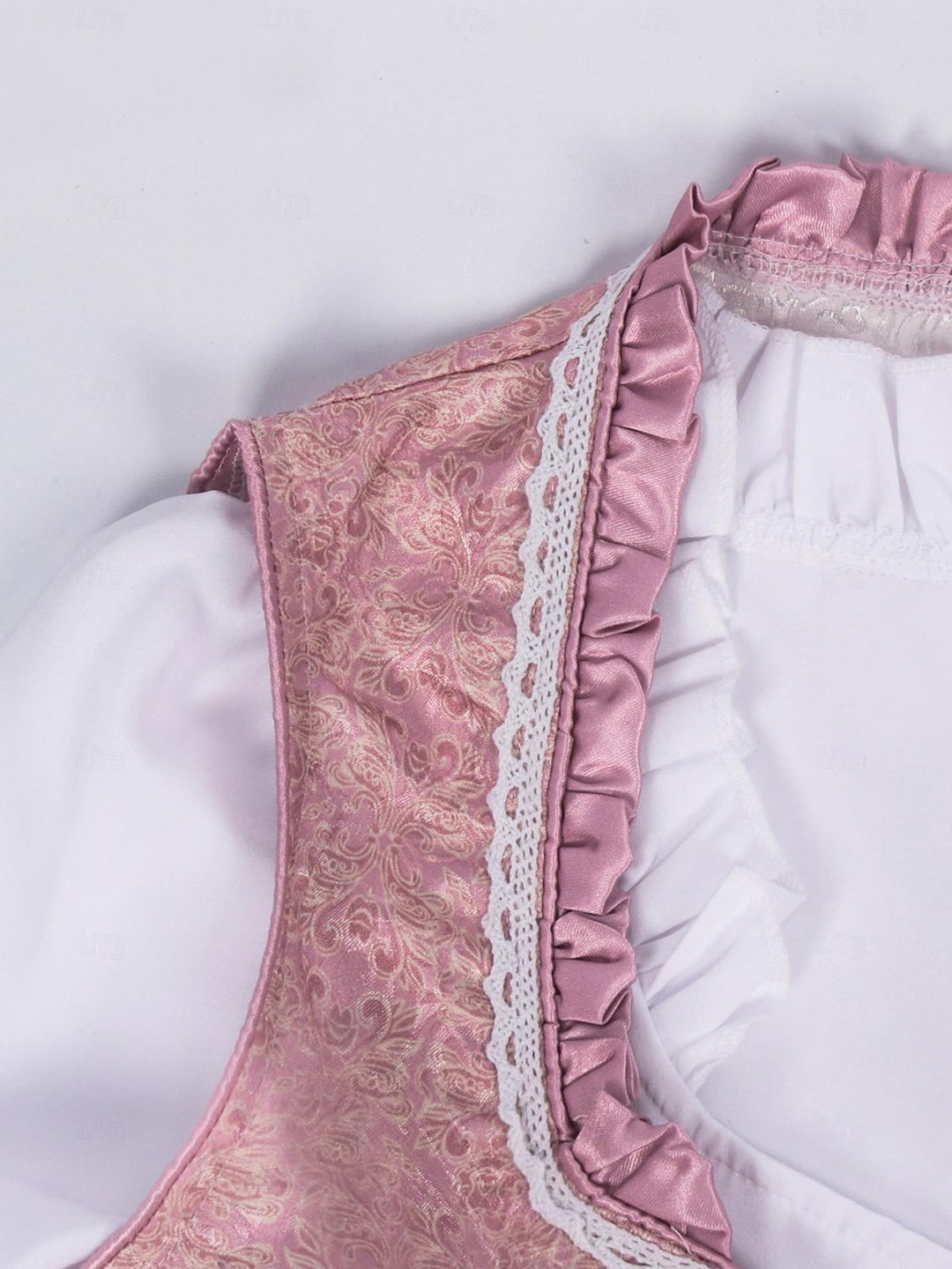 Robe Vintage Trapèze/Princesse à Col Bijou et Manches Mi-Longues avec Nœud