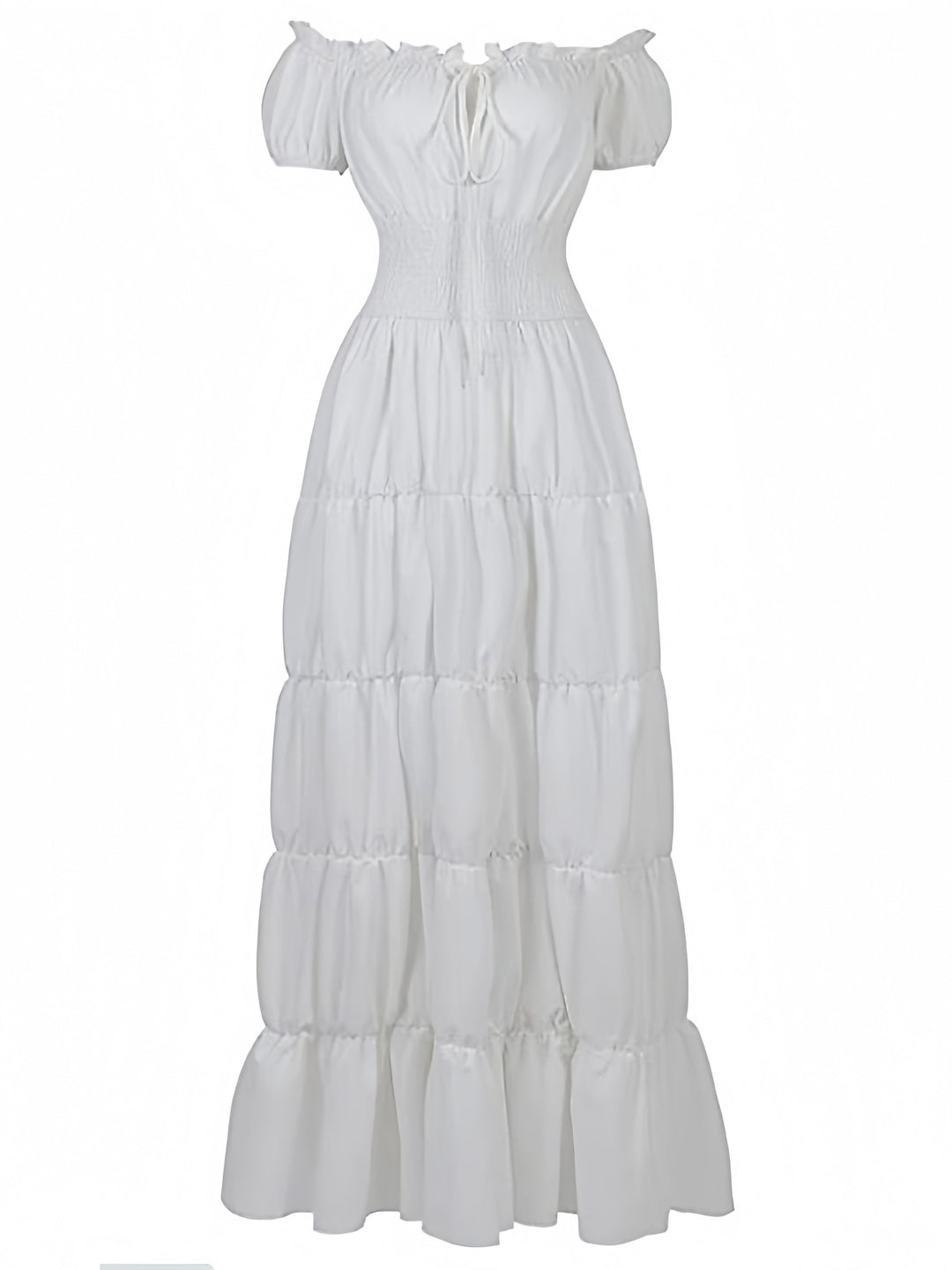 Robe Vintage Trapèze/Princesse Sans Manches, Longueur Cheville, Sans Bretelles, avec Volants