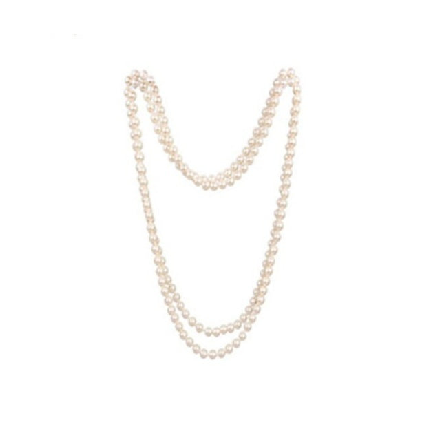 Robe Trapèze/Princesse à Col en V Sans Manches, Longueur Thé, Vintage, 6 Pièces, avec Bandeau en Plumes, Boucles D'Oreilles, Collier, Gants