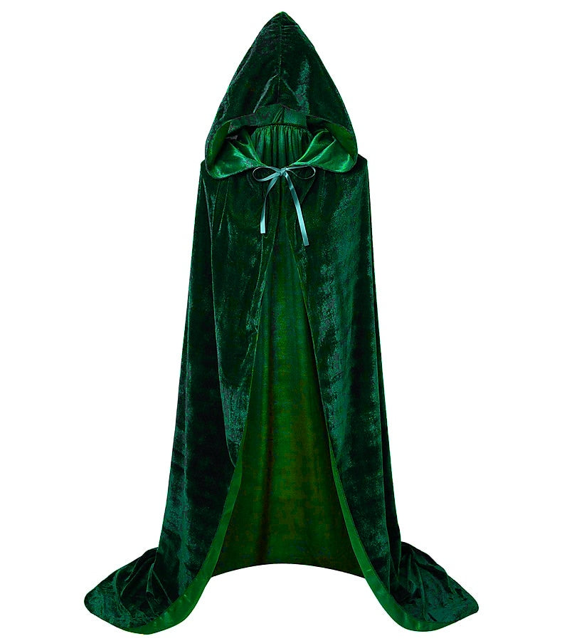 Costume de Cosplay de Mascarade de Cape de Sorcière de Couleur Unie