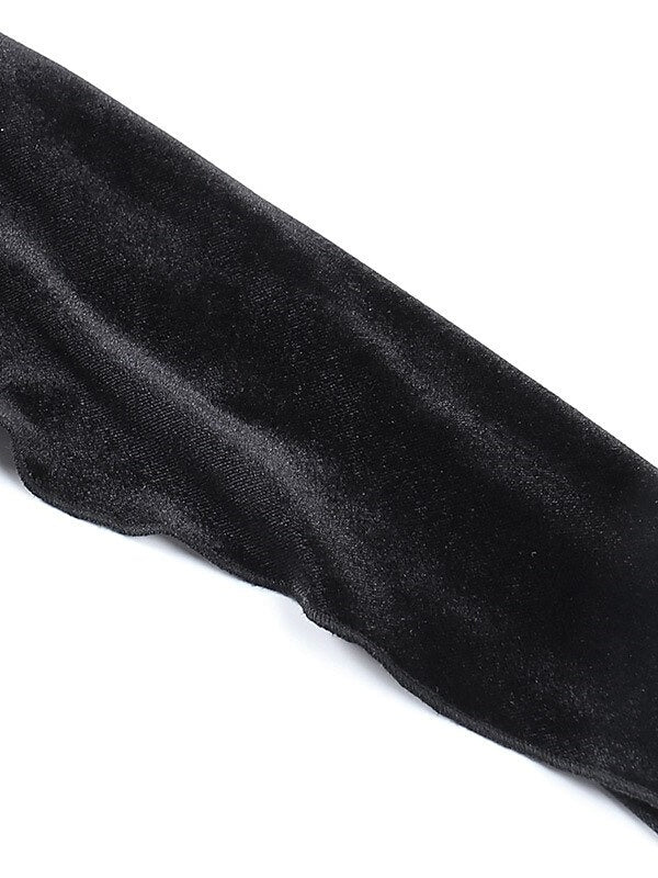 Robe Vintage Trapèze/Princesse à Manches Longues et Col Bijou, Longueur Au Sol, avec Fente Sur le Côté