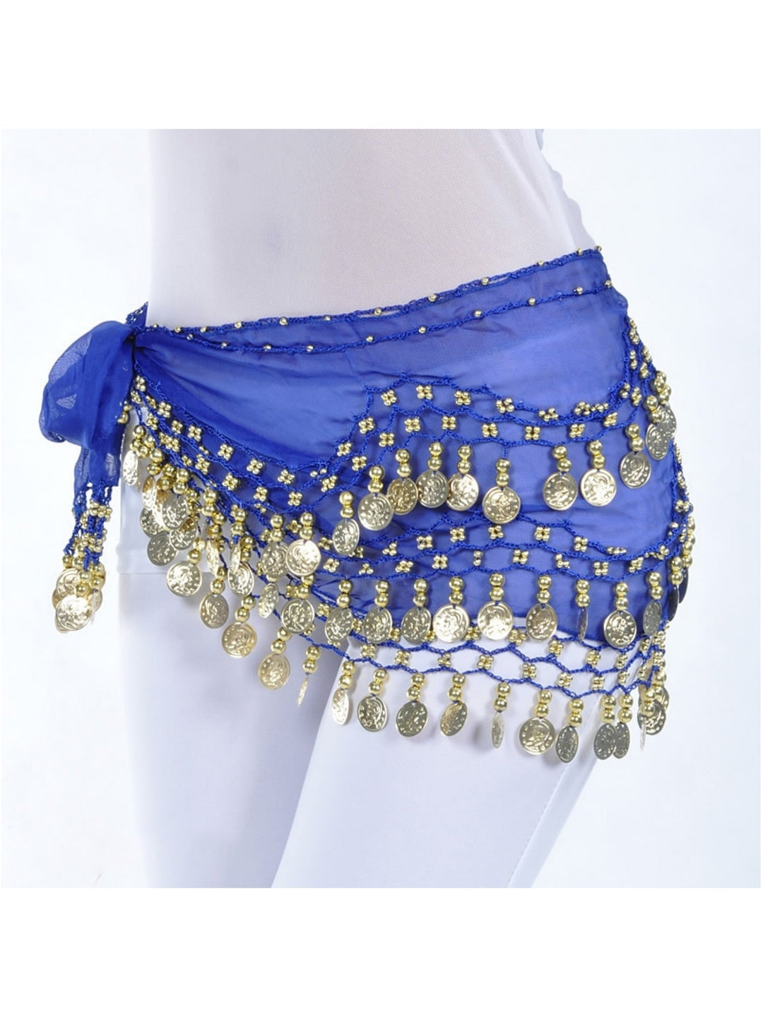 Foulard de Hanche de Danse Du Ventre en Paillettes pour Femmes, Ceinture en Mousseline de Soie / Salle de Bal en Pièces D'Or