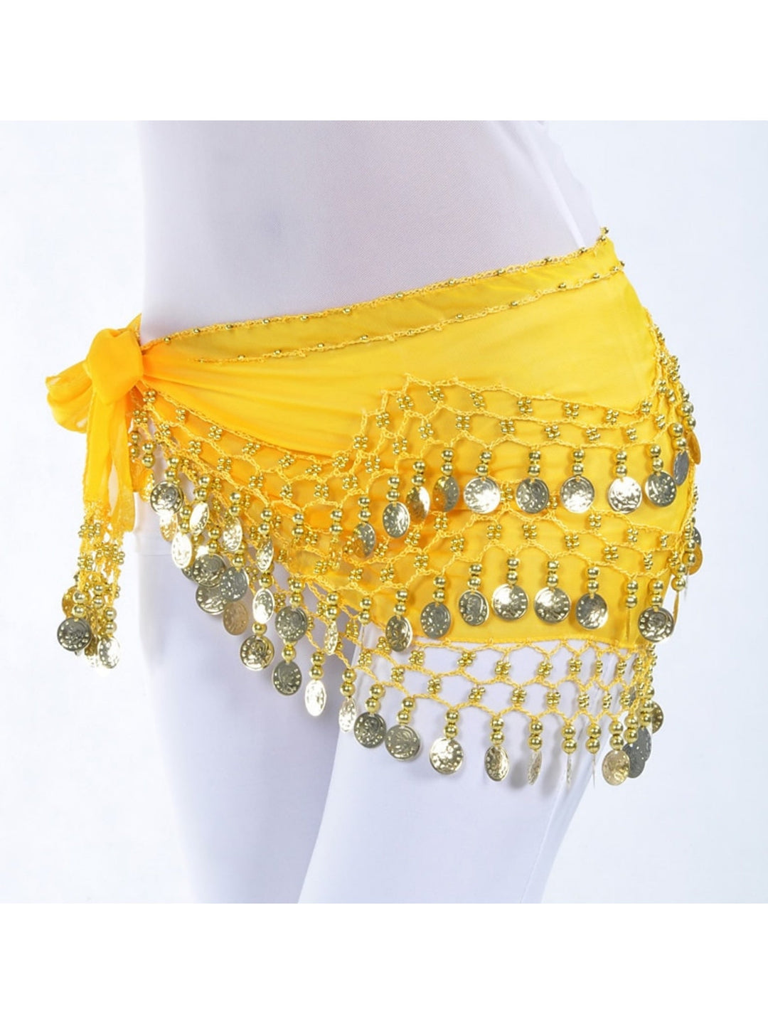 Foulard de Hanche de Danse Du Ventre en Paillettes pour Femmes, Ceinture en Mousseline de Soie / Salle de Bal en Pièces D'Or